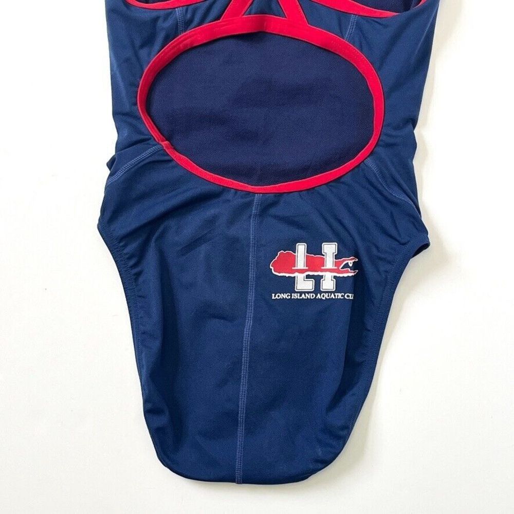 Speedo Endurance+ Flyback Training Swimsuit Women's Size 28 Blue LI Aquatic Club - Picture 5 of 7